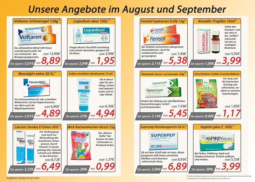 Flyer Igel Apotheke Innenseite Abgabe Igel Apotheke